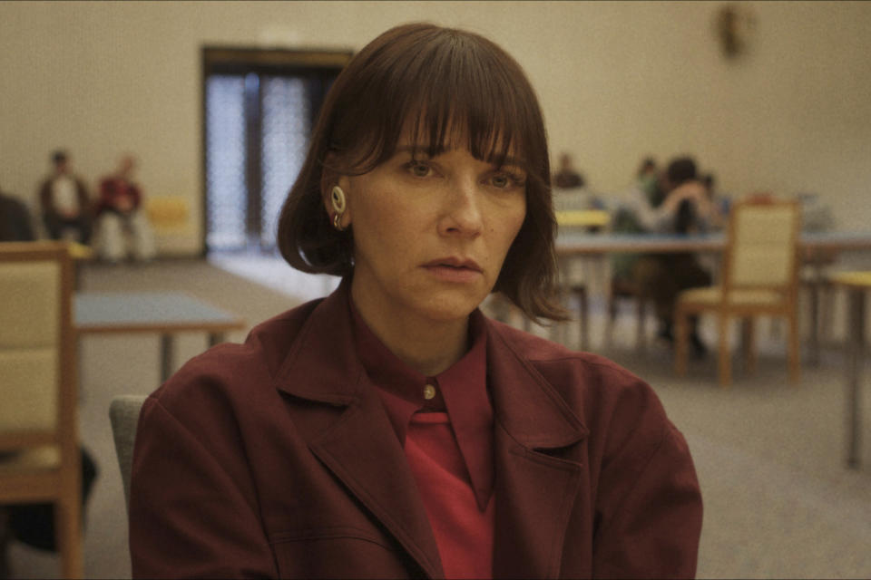 This image released by Apple TV+ shows Rashida Jones in a scene from "Sunny." (Apple TV+ via AP)