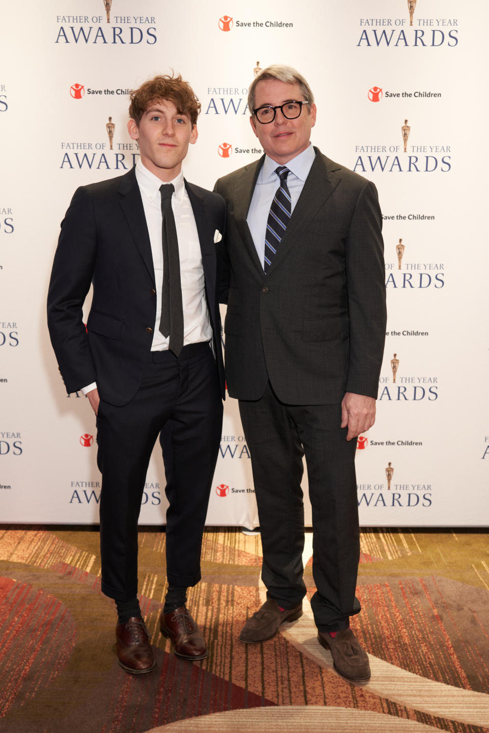 James Wilkie Broderick and Dad Matthew Broderick attend The Father of The Year Awards