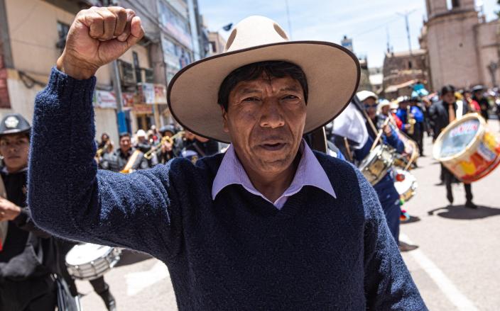 Protester in Peru - Lucas Aguayo Araos/Anadolu Agency via Getty Images