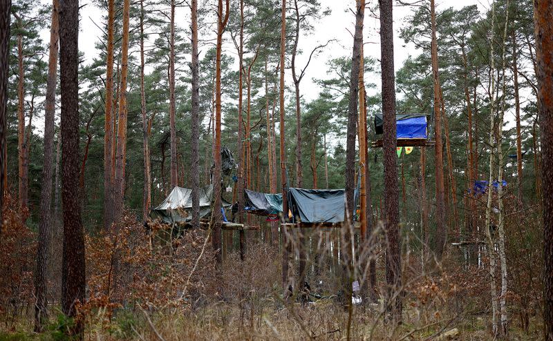 Protest against the expansion of the Tesla Gigafactory in Gruenheide