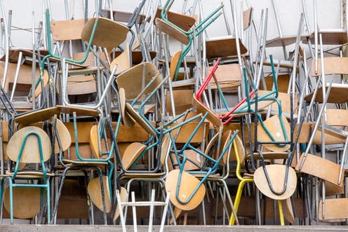   <span class="attribution"><a class="link " href="https://www.shutterstock.com/image-photo/chairs-arranged-pile-180500804?src=Hx1BZKcHDaMXf7nE9DYxTA-1-21" rel="nofollow noopener" target="_blank" data-ylk="slk:Gn fotografie/Shutterstock.com;elm:context_link;itc:0;sec:content-canvas">Gn fotografie/Shutterstock.com</a></span>