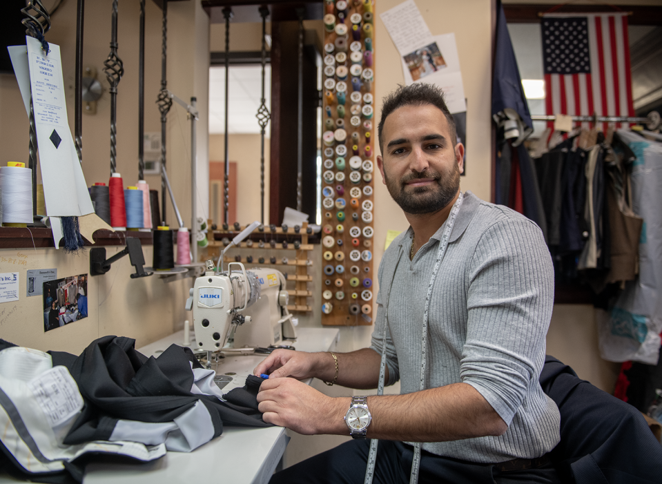 George Jabbour, the owner of Jabbour's Clothing & Tailoring in Stow, on Monday, March 25.