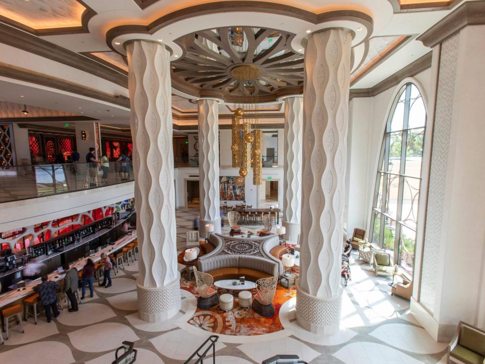 lobby of gran destino tower at disney's coronado springs resort