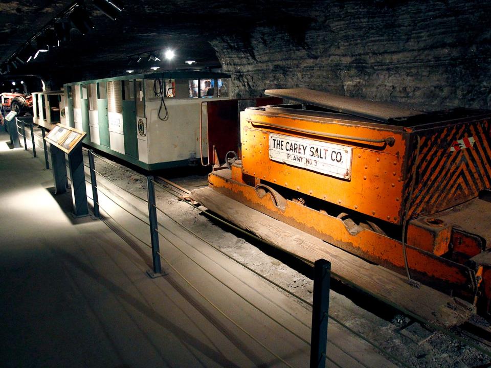 cary salt co train underground at the kansas underground salt museum stataca mines