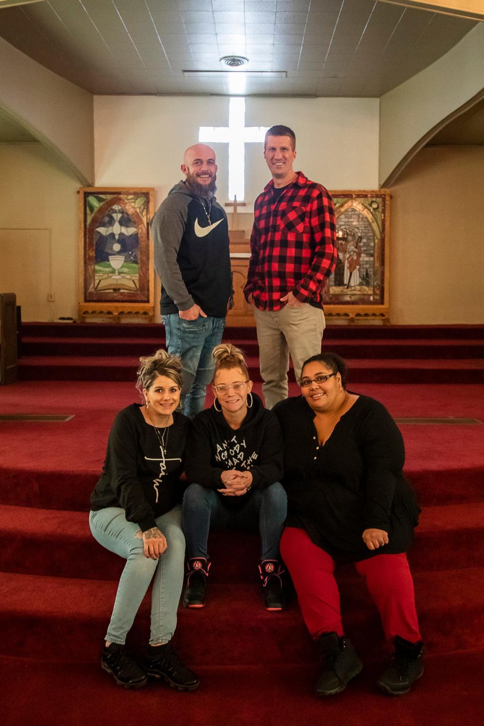 (Top) Chris Buchanan and Tim Stacy along with (Bottom) Melissa Stacy  and Janessa Rodriquez  all have been touched in one form or another by Another Chance Ministries with the help of Pastor Troy Gray, not pictured, of Zion Baptist Church and his daughter Rochelle Gray-Buchanan.