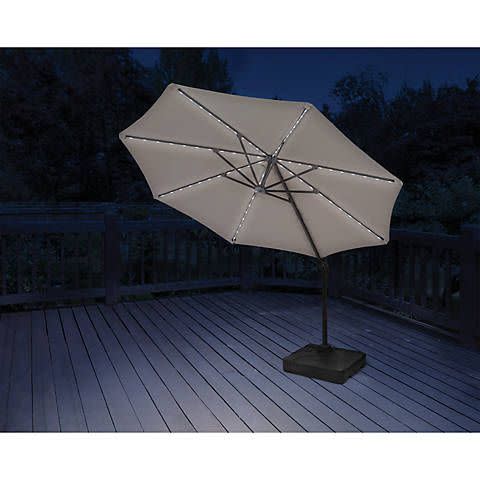 Offset Umbrella with Solar LED