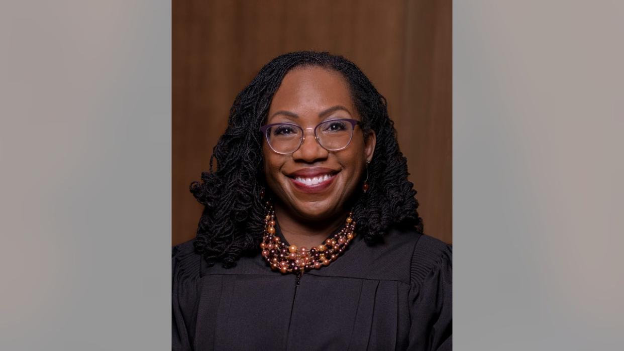 <div>Official Photograph of Associate Justice Ketanji Brown Jackson taken by Supreme Court Photographer Fred Schilling, 2022.</div>