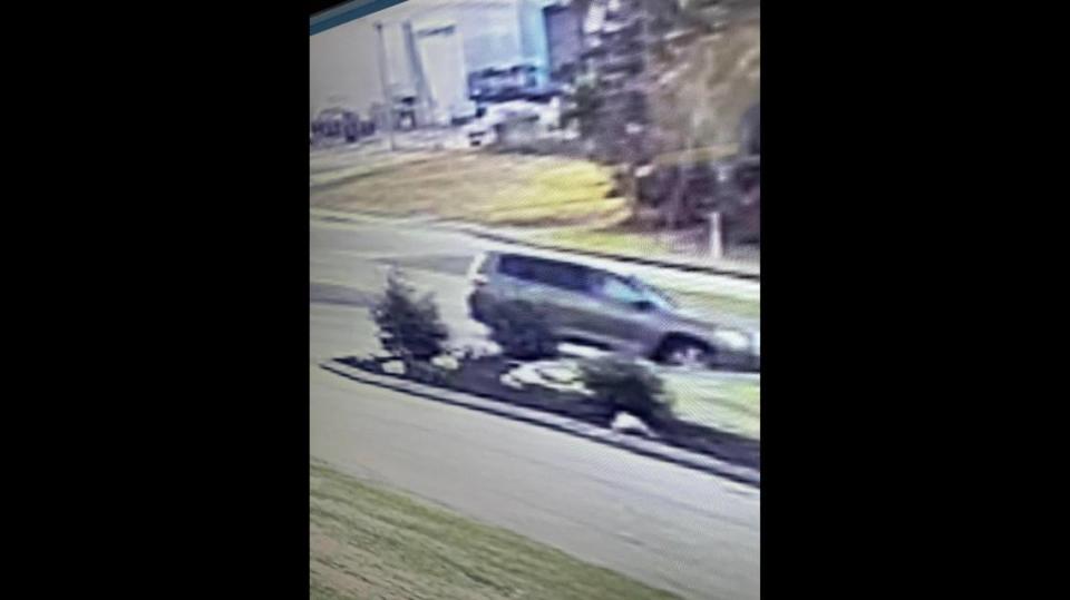 Investigators have surveillance video showing what is believed to be a white male driving a gray SUV, officials said.