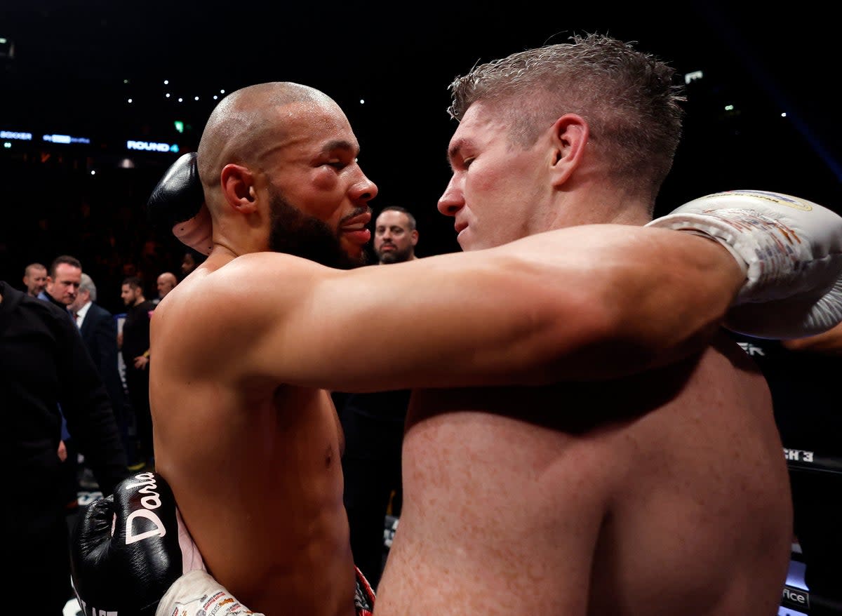 Liam Smith (right) stopped Chris Eubank Jr in Round 4 in January  (Action Images via Reuters)