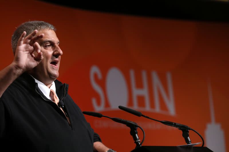 Larry Robbins, Founder of Glenview Capital Management, LLC speaks during the 2019 Sohn Investment Conference in New York