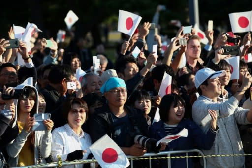 People queued for hours to catch a glimpse of the imperial couple