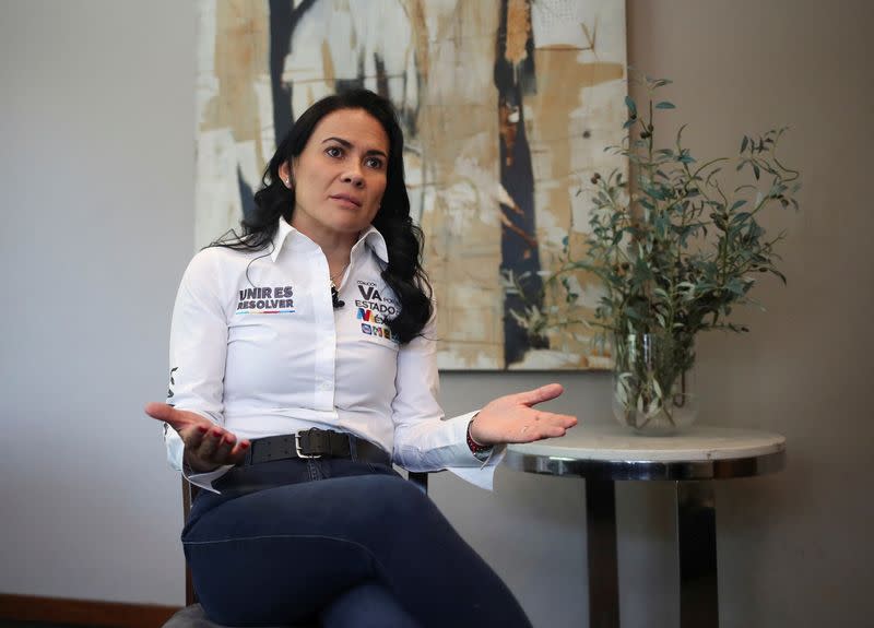 Alejandra del Moral, candidate for governor of the State of Mexico, attends an interview with Reuters in Mexico City