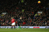 Football Soccer - Manchester United v Stoke City - Barclays Premier League - Old Trafford - 2/2/16 Anthony Martial scores the second goal for Manchester United Action Images via Reuters / Carl Recine Livepic EDITORIAL USE ONLY. No use with unauthorized audio, video, data, fixture lists, club/league logos or "live" services. Online in-match use limited to 45 images, no video emulation. No use in betting, games or single club/league/player publications. Please contact your account representative for further details.