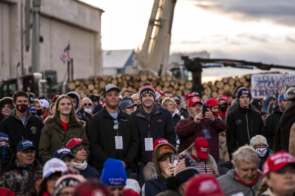 Supporters arrive at a campaign rally for President Donald Trump at the Duluth International Airport on September 30, 2020 in Duluth, Minnesota. / Credit: Stephen Maturen / Getty Images