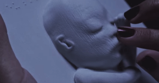 A 3D print out of Tatiana's unborn son Murilo. Source: YouTube