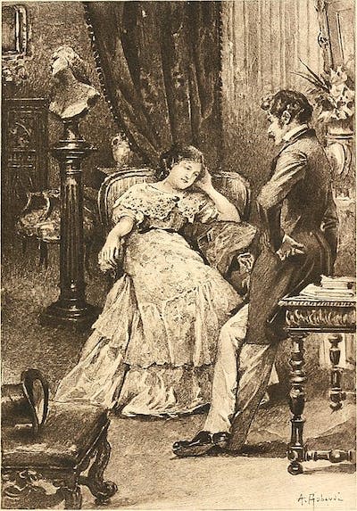 Ilustración de <em>La comedia humana</em> de 1896, de Balzac. <a href="https://commons.wikimedia.org/wiki/File:La_comedie_humaine_(1896)_(14750019871).jpg" rel="nofollow noopener" target="_blank" data-ylk="slk:Wikimedia Commons;elm:context_link;itc:0;sec:content-canvas" class="link ">Wikimedia Commons</a>