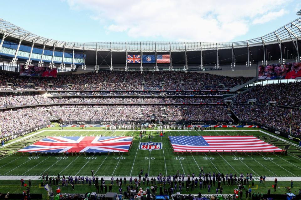 American Football gehört zu den US-Nationalsportarten, hat aber längst in Europa eine riesige Fangemeinde. Das Wembley-Stadion wird einmal mehr ausverkauft sein. (Bild: RTL / NFL)