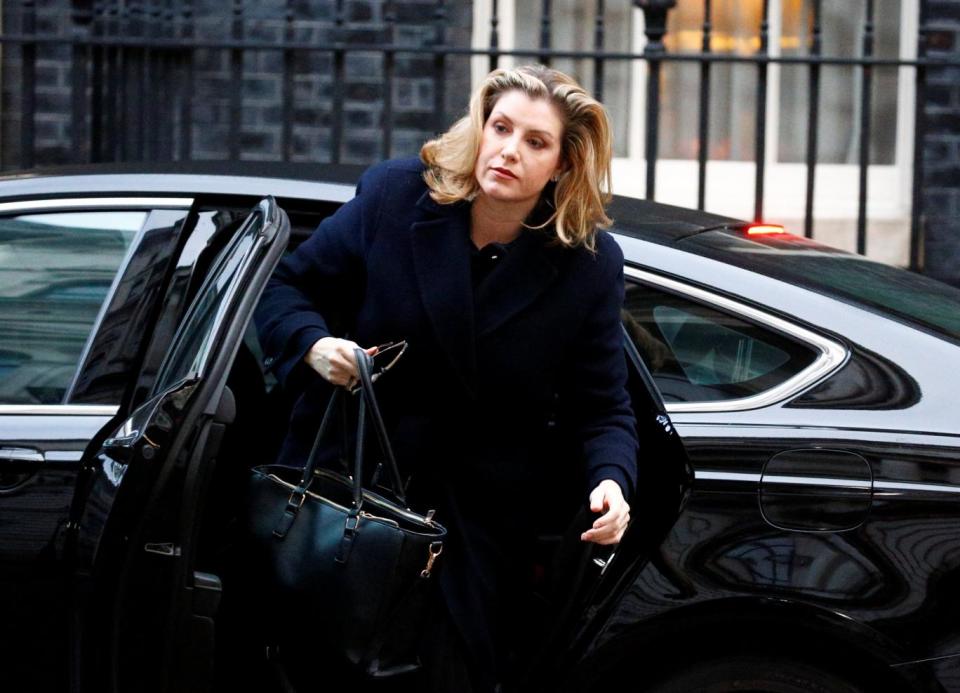 Brexiteer Cabinet minister Penny Mordaunt arrives in Downing Street for a briefing on Wednesday (Henry Nicholls/Reuters)