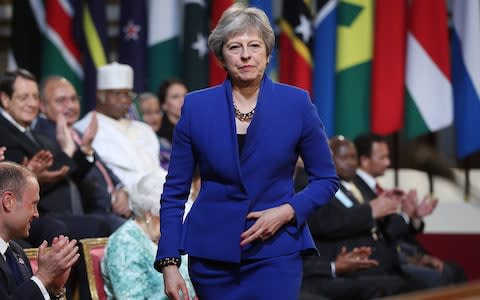 may at chogm - Credit: AFP