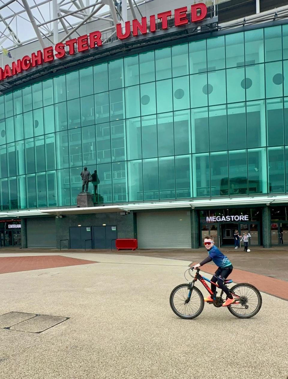 Boy cycling 