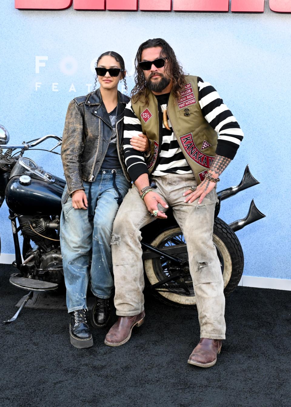 Lola Iolani Momoa and Jason Momoa at "The Bikeriders" Los Angeles Premiere held at the TCL Chinese Theatre on June 17, 2024 in Hollywood, California.