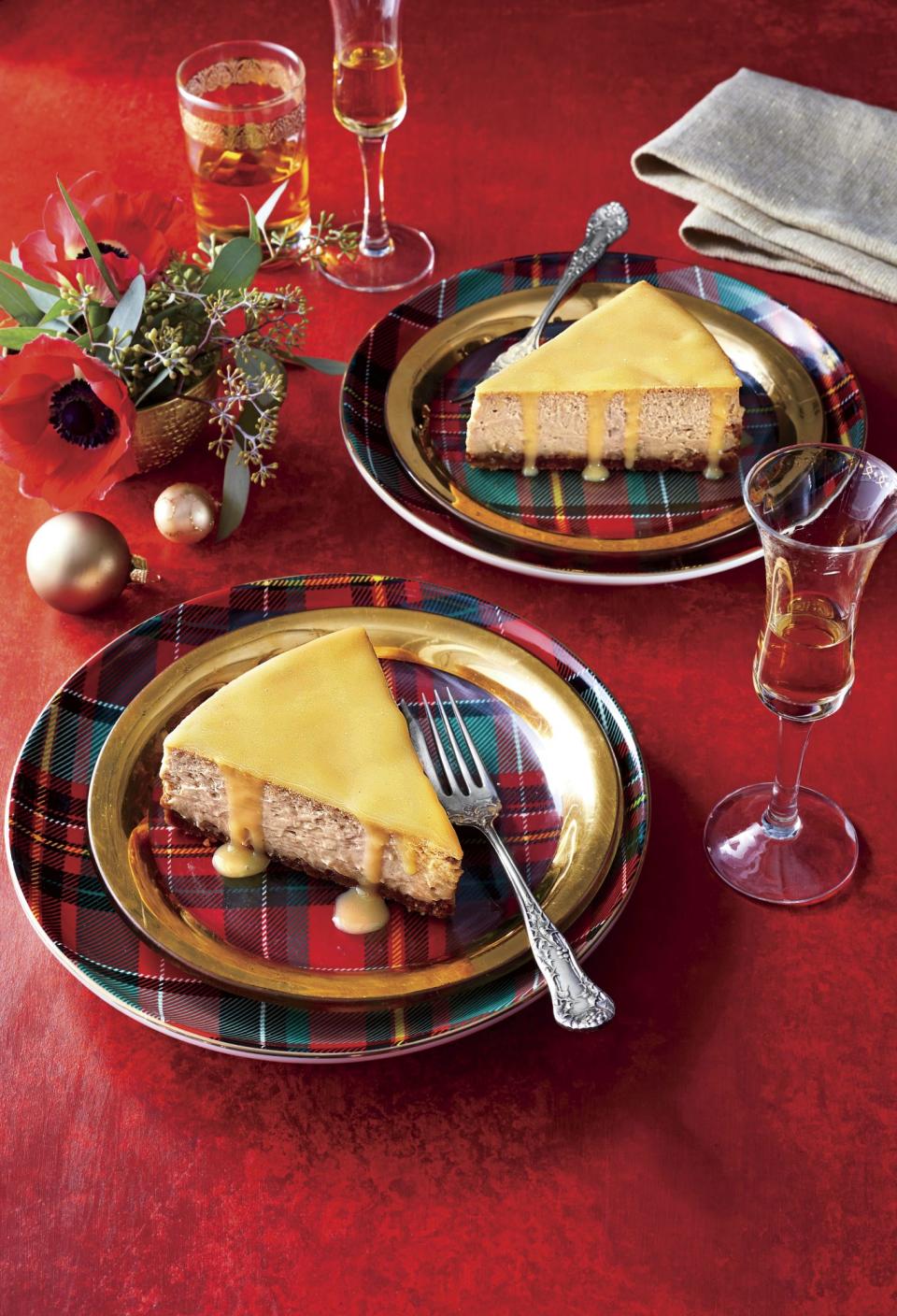 Gingerbread Cheesecake with Lemon-Ginger Glaze