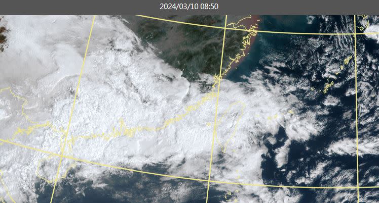 今日衛星雲圖。（圖／翻攝自氣象署）