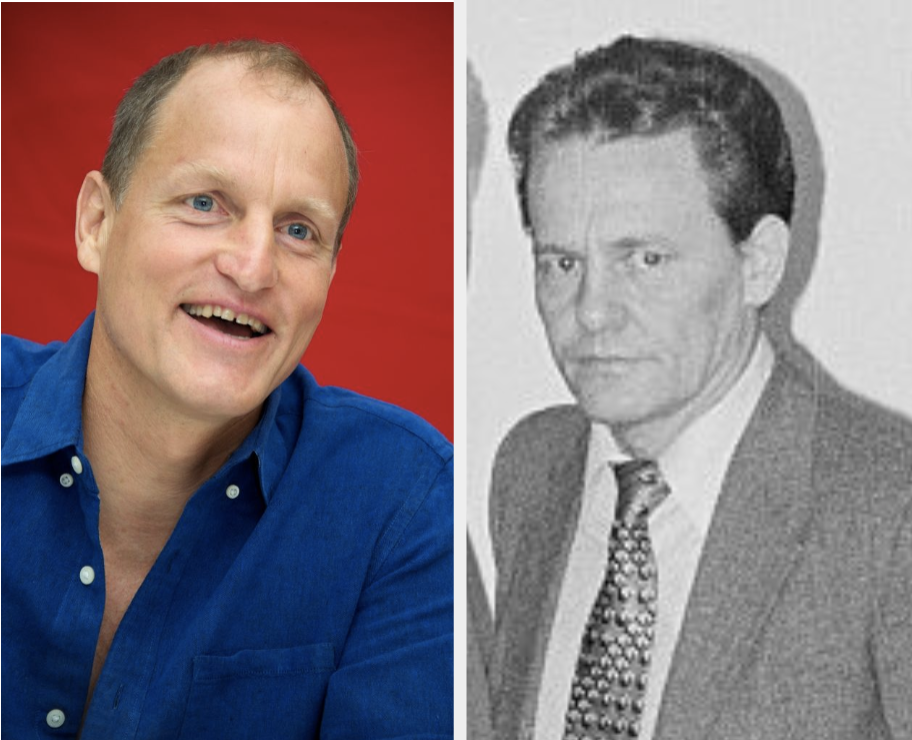 Side-by-side of Woody and Charles Harrelson