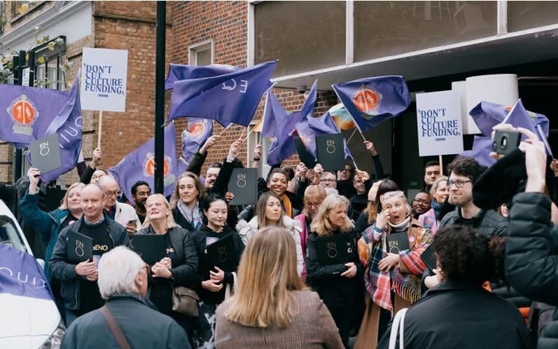 Members of Equity are protesting against the ENO's move to Manchester