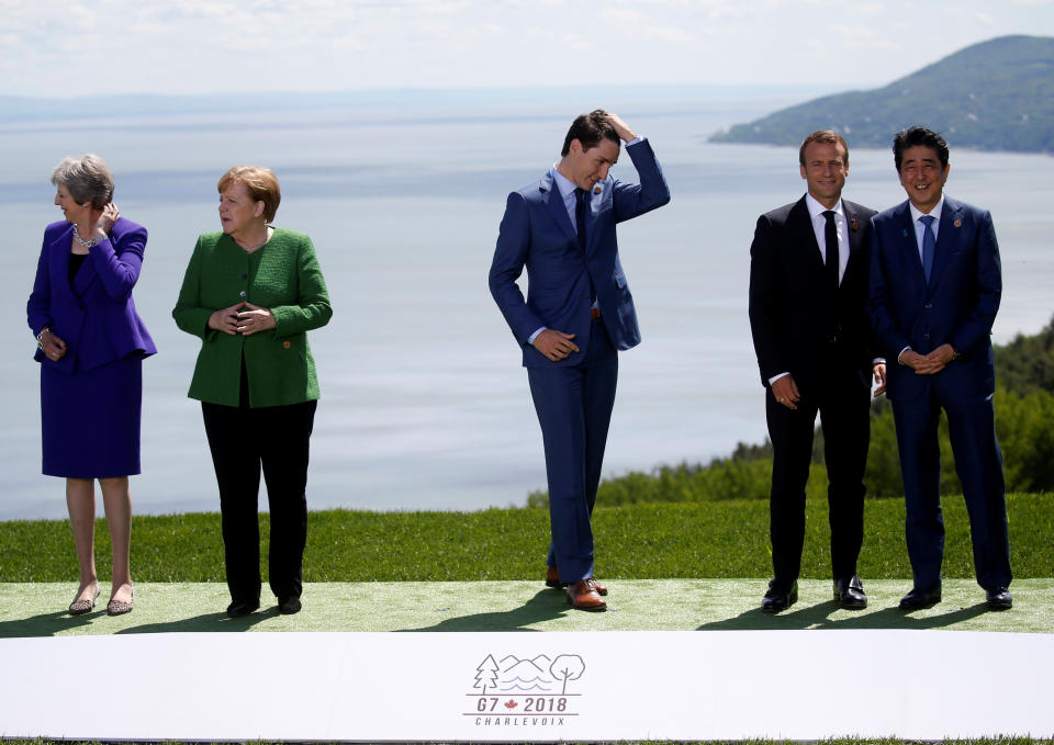 Donald Trump attends the G7 summit