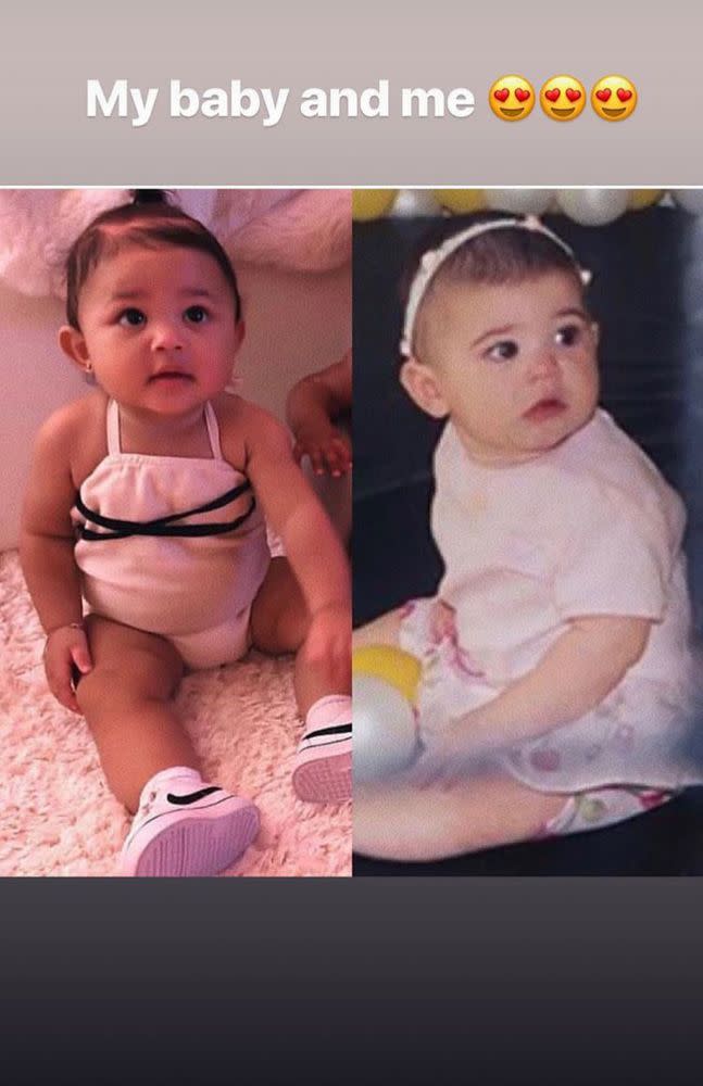 Kylie Jenner Posts Twinning Shots of Her and Stormi as Babies