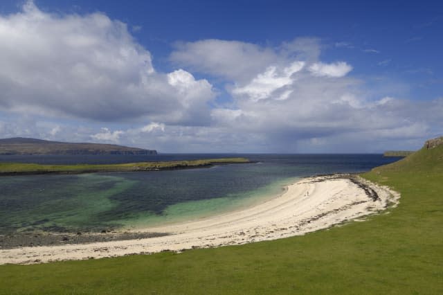 Coral Beach at An Dorneil, Loch Dunvegan, Isle of Skye, Inner Hebrides, Scotland, United Kingdom, Europe