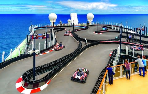 Norwegian Bliss race track - Credit: Norwegian Cruise Line