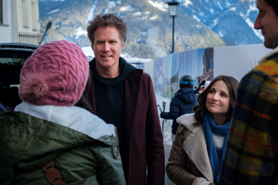 Will Ferrell and Julia Louis-Dreyfus in a still from <i>Downhill</i>. (Twentieth Century Studios) 