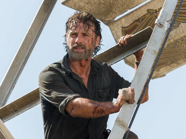 Andrew Lincoln is returning to The Walking Dead in a spin-off film that will be released in cinemas.Shooting is expected to begin later this year for the first of three planned films that will focus on his character Rick Grimes who left the show in season nine. It won’t be available to view on television.The films were initially confirmed in May 2018, but the revelation that the first will be released on the big screen is pretty firm evidence that the show, unlike the comic book series it’s based on, has no plans of stopping.The news was confirmed by former showrunner Scott Gimple, who was promoted to overseer of The Walking Dead franchise. He said: “There is more story to tell and we’ll be telling it.” It heralds multiple new scripted projects that’ll focus on numerous other characters – old and new – within the universe. A second spin-off was recently announced.“The story of Rick will go on in films,” Gimple said. “Right now, we’re working on three but there’s flexibility in that. Over the next several years, we’re going to be doing specials, new series are quite a possibility, high-quality digital content and then some content that defies description at the moment. We’re going to dig into the past and see old characters. We’re going to introduce new characters and new situations.”Speaking to The Hollywood Reporter, Lincoln revealed that the original plan was for Rick to be killed off in the show’s eighth season, but plans changed after Gimple decided to kill off his on-screen son Carl, played by Chandler Riggs.The British actor confirmed that he even filmed a death scene that was later scrapped after deciding to stay on for season nineProduction on the films is expected to last for just two months a year. Jadis (Pollyanna McIntosh) saved Rick from death in The Walking Dead after seemingly sacrificing himself to save his friends and family from an oncoming herd of walkers. The episode ended with him being whisked away in a helicopter ahead of the final scene, which revealed a time jump of six years.The brand new trailer for the tenth season – which will be shown in the UK on FOX from 7 October – teases what will be the last hurrah for Danai Gurira who has confirmed she’s officially hanging up Michonne’s sword.