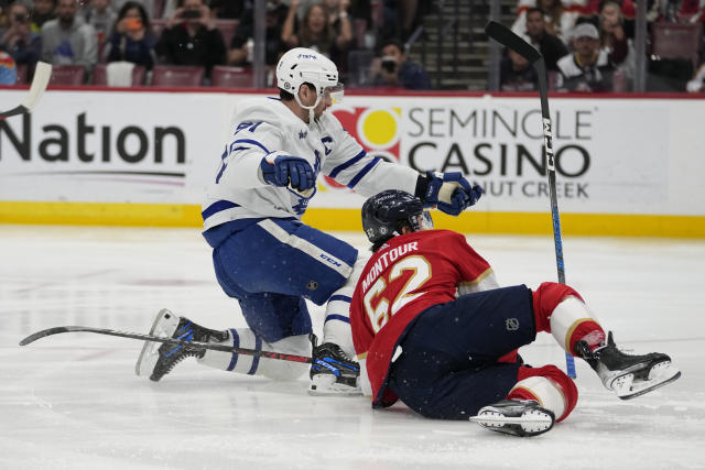 John Tavares scores OT winner as Maple Leafs top Panthers in Matthew Knies'  debut