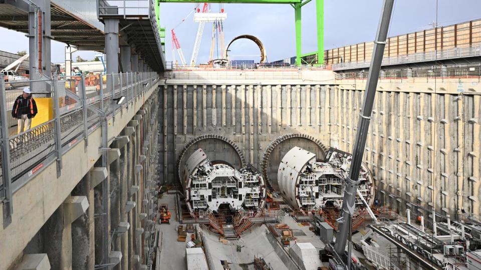 Tunnel boring machinery at the North East Link (file image)