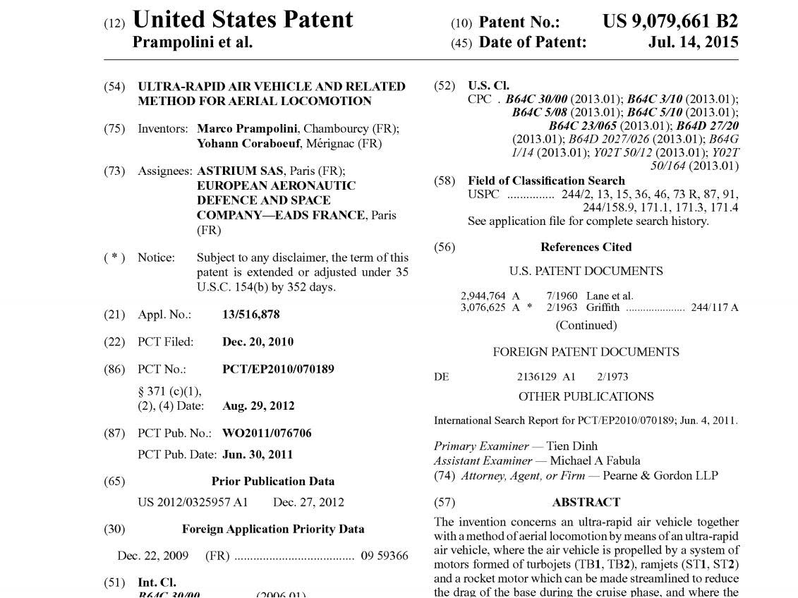 Airbus Hypersonic Patent