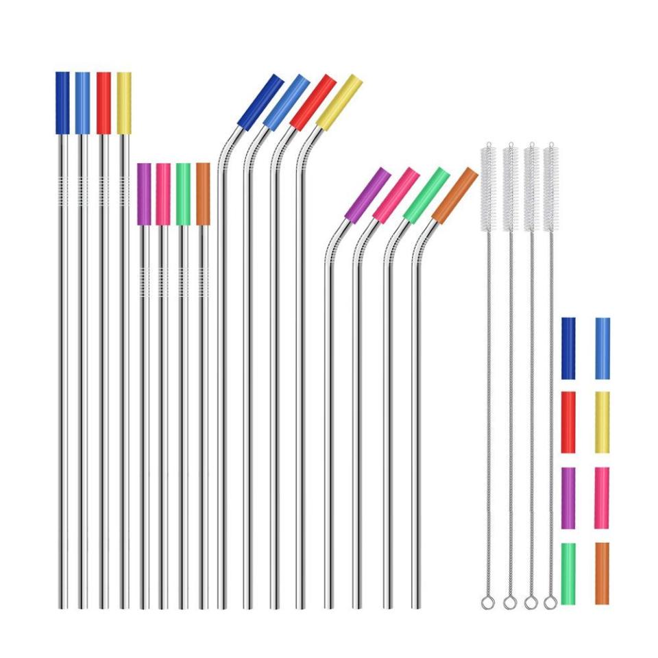 4) Stainless Steel Straws