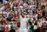 Britain Tennis - Wimbledon - All England Lawn Tennis & Croquet Club, Wimbledon, England - 28/6/16 Great Britain's Andy Murray celebrates after winning his match against Great Britain's Liam Broady REUTERS/Stefan Wermuth