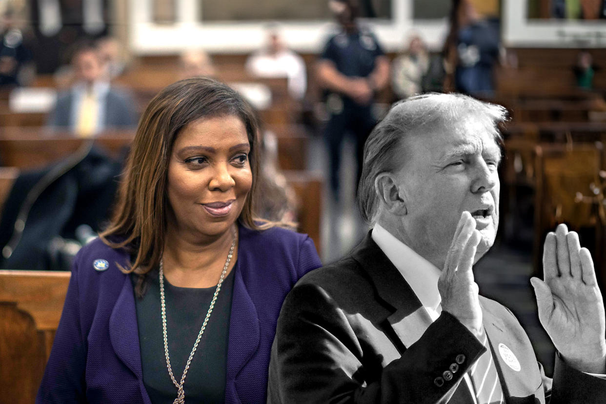 Letitia James; Donald Trump Photo illustration by Salon/Getty Images