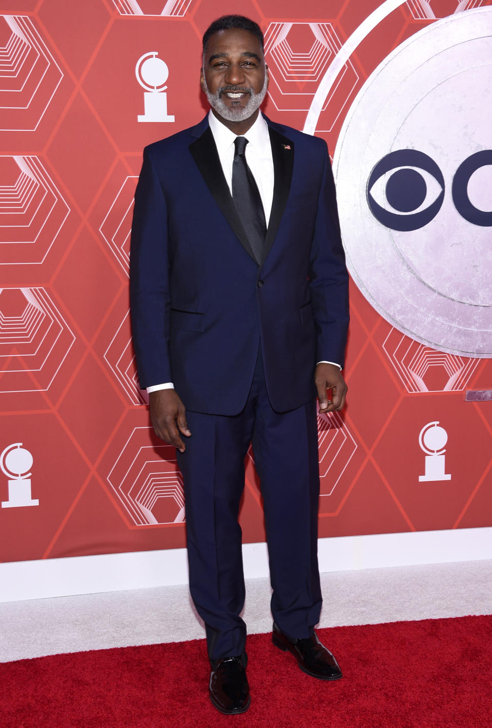 FILE - Norm Lewis arrives at the 74th annual Tony Awards at Winter Garden Theatre on Sunday, Sept. 26, 2021, in New York. President Joe Biden will host South Korean President Yoon Suk Yeol for a state visit on Wednesday, April 26, 2023. Broadway stars Norm Lewis, Lea Salonga and Jessica Vosk will entertain guests after Wednesday's dinner program. (Photo by Evan Agostini/Invision/AP, File)