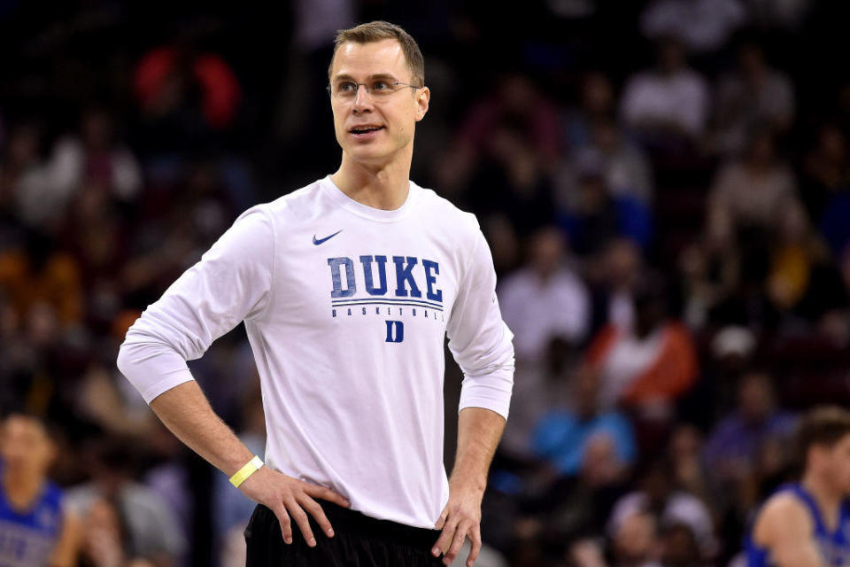 Jon Scheyer in 2019. / Credit: Lance King / Getty