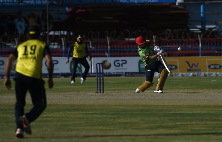 Band-e-Amir Dragons bat against the Kabul Eagles at the Shpageeza T20 tournament at the Kabul International Cricket ground. Former England captain Adam Hollioake felt a suicide blast there a week ago but says he would return to Kabul "in a heartbeat"