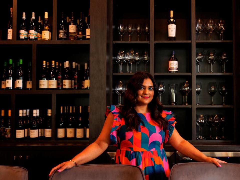 Tina Vora, co-founder of Tamasha Modern Indian, is photographed at the restaurant on Wednesday, May 8, 2024, in Raleigh, N.C.