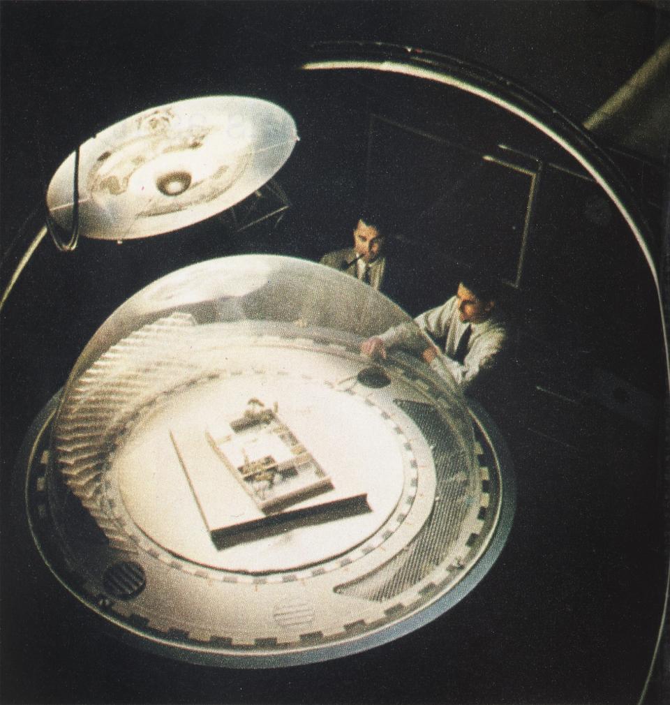 <u>The Thermoheliodon</u>, made at Princeton University in 1956, was a small, domed insular test bed for architectural models. The idea was that it would allow architects to understand how different designs would interact with the temperatures and climates of the surrounding environment as it heated up and cooled down. While it had its flaws, it inspired early principles around <u>bioclimatic design</u> (think good air flow and low energy use). <em><strong>Credit: Guy Gillette</strong></em>