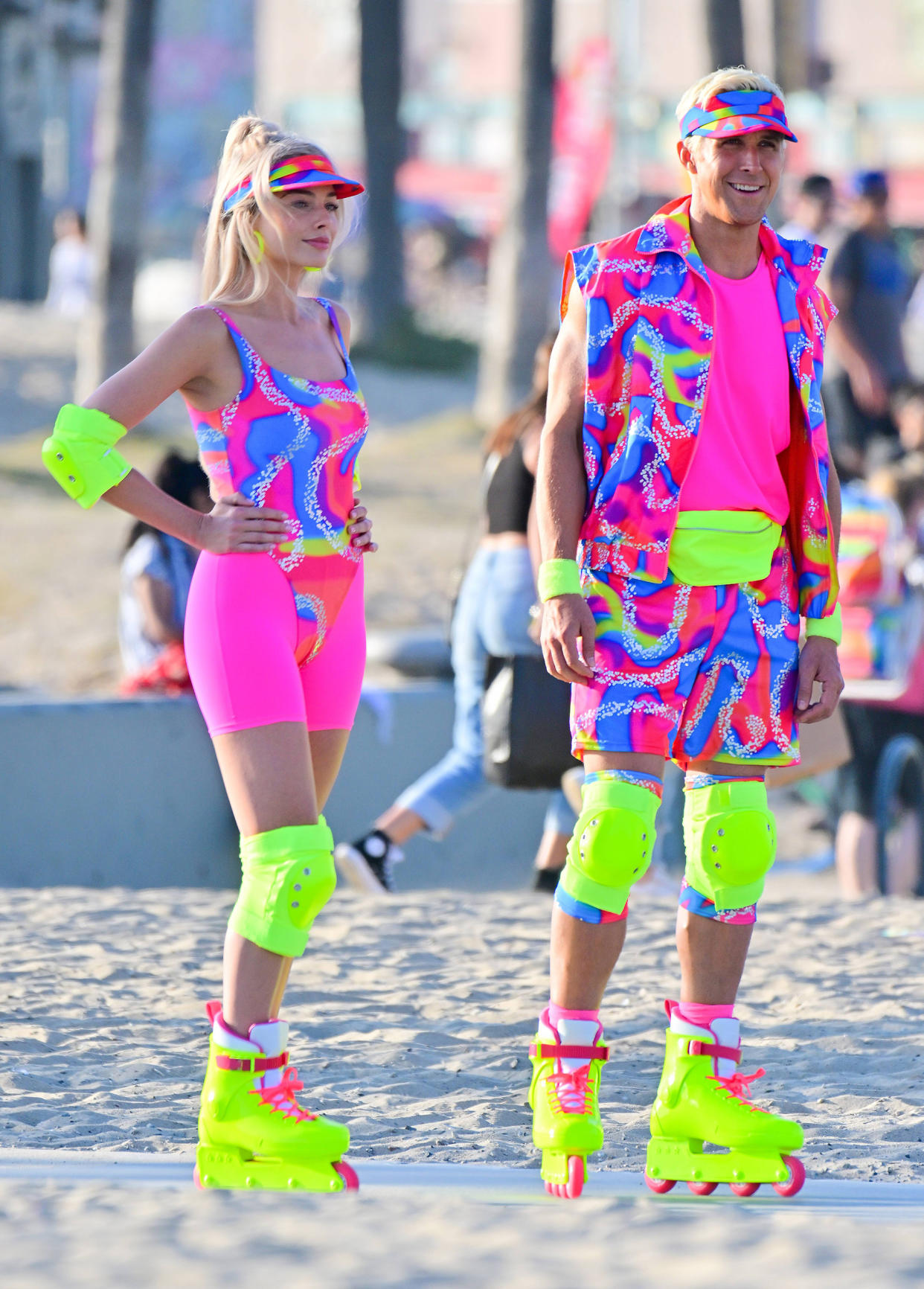 Margot Robbie and Ryan Gosling (MEGA / GC Images via Getty Images)