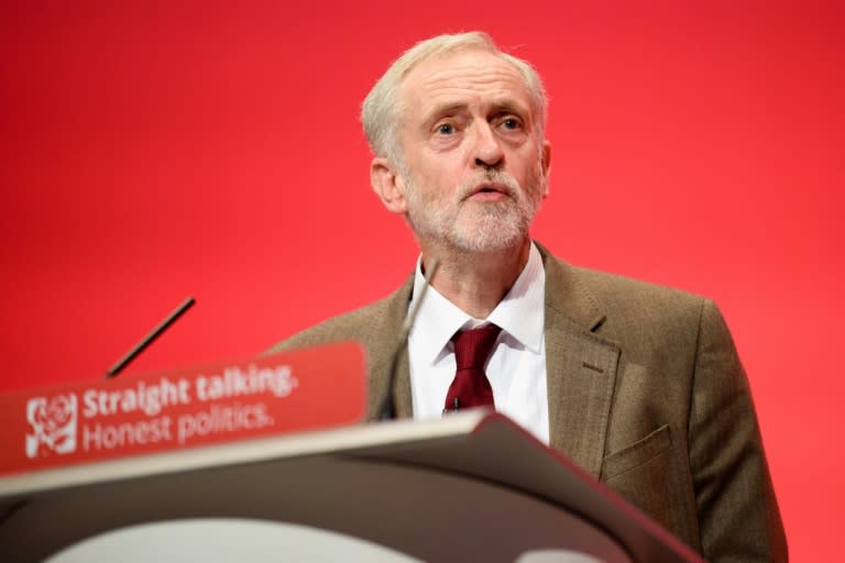 Britain's Labour Party leader Jeremy Corbyn is himself opposed to air strikes in Syria but some MPs in his party are in favour of them