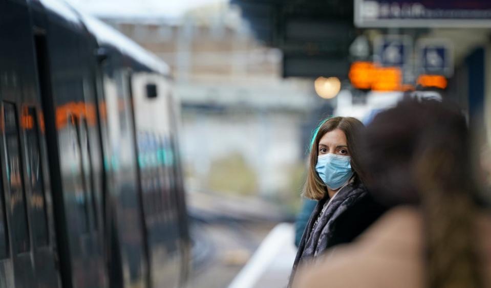 Figures show demand for rail travel has plummeted since the emergence of the Omicron coronavirus strain (Gareth Fuller/PA) (PA Wire)