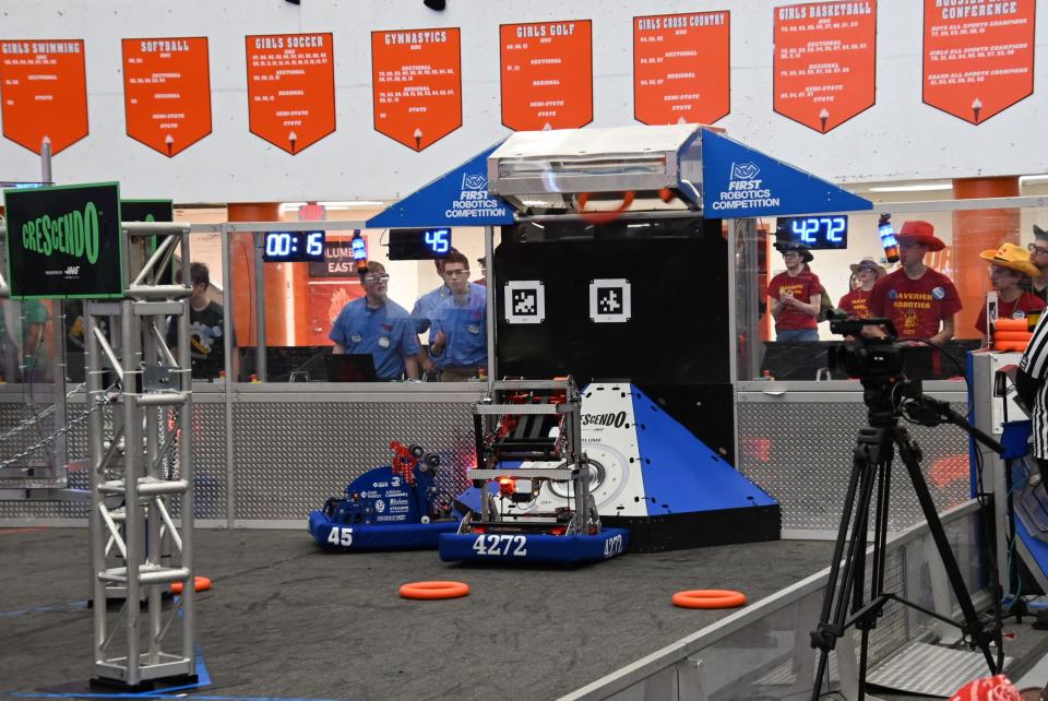 The Mavericks Robotics team competes in an early FIRST Indiana Competition among fellow Hoosier students. The McCutcheon High School Team will compete in the 2024 FIRST Championship in Houston from April 17 to April 20.